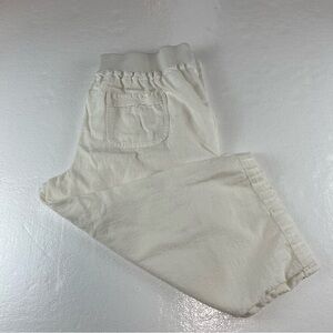 Per Se Size‎ XL White Linen Blend Capri Pants